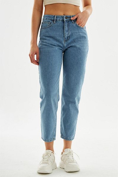EXPLODE - Women's Mom Fit Jean Trousers Light Blue