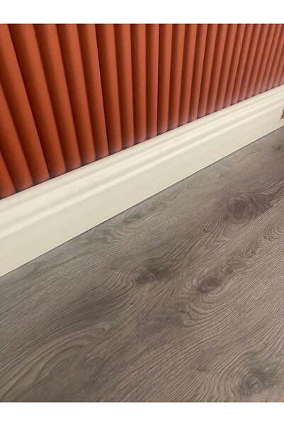 PashaDekor 12 Cm Polimer Lake Beyaz Süpürgelik