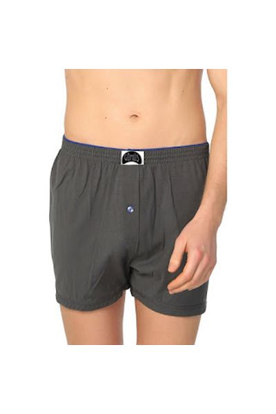 GÜMÜŞ Silver-Towel Waist Plain Combed Cotton Men's Boxers (Pack of 2)