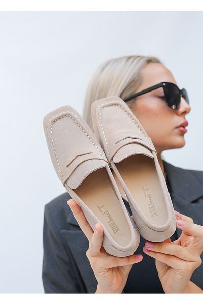 ELİT SHOES Cesco Genuine Leather Handmade Women's Loafer Ş014