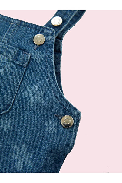 REFA COLLECTİON Çiçekli Askılı Jean Elbise