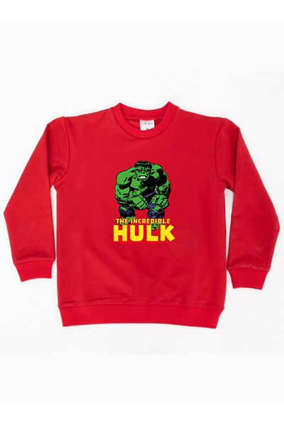 Hulk printed cotton fabric children's sweatshirt