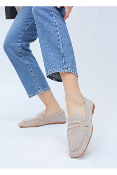 ELİT SHOES Cesco Hakiki Deri El Yapımı Kadın Loafer Ş014