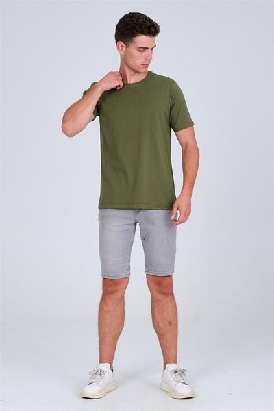 EXPLODE - Ανδρικό μπλουζάκι με λαιμόκοψη Basic Khaki
