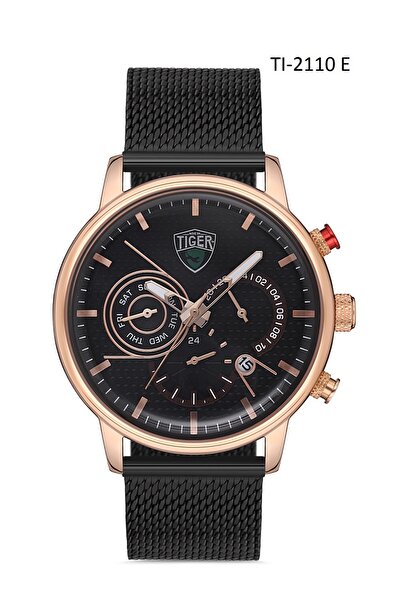 Tiger AKTİF GÖSTERGELİ HASIR KORDON ÇELİK ERKEK KOL SAATİ (1 ADET ERKEK PARFÜM HEDİYELİDİR.)