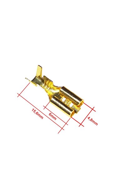 EmAyCenter 5 Adet SF1D İzolesiz Dişi Fiş Terminal Soket Kablo Ucu Metali 4.8m...