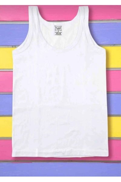 Tutku 0124 Tricou cu bretele pentru băiat 12 buc