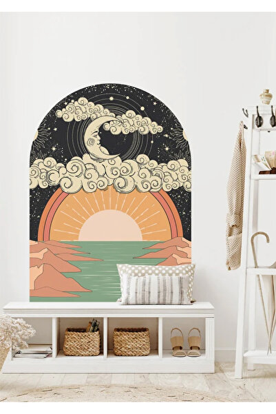 WALLHUMAN Αυτοκόλλητο τοίχου Bohemian Oval Doğan Güneş