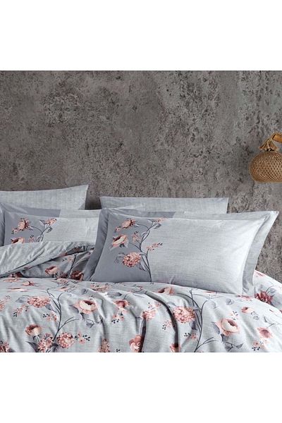 Hobby Benita Grey Lucest - Double Poplin Duvet Cover Set, New