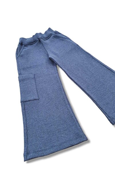 BOBBY JR KİDSWEAR YANDAN CEPLİ WİD LEG KAŞKORSE KIZ ÇOCUK PANTOLON