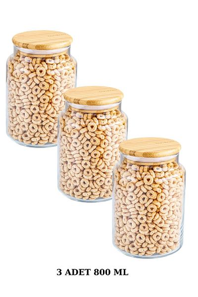 Bambum Zone 3-Piece 800 ml Glass Storage Container