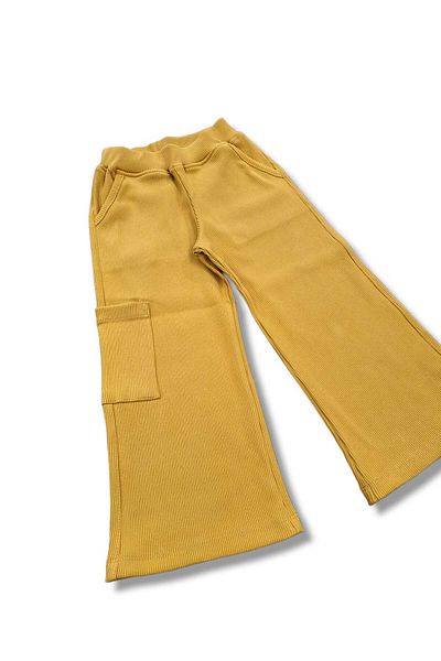 BOBBY JR KİDSWEAR GIRL'S TROUSERS WITH SIDE POCKETS WID LEG CASSUIT
