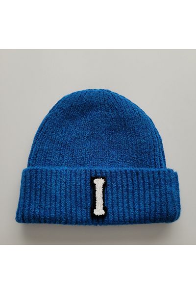 initialess Beretă din lână Mohair cu litera I