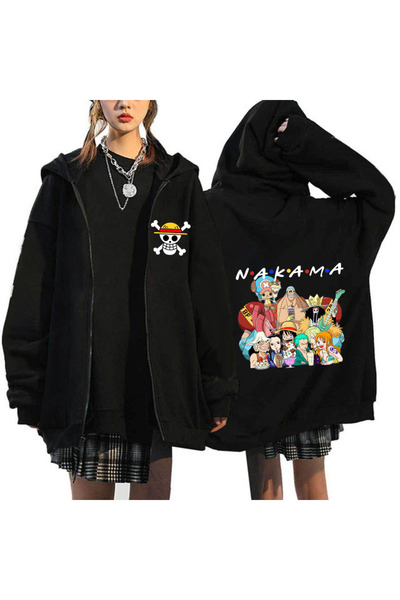 GALASHOP Luffy One Piece Fermuarlı Hoodie Roronoa Zoro Mod56