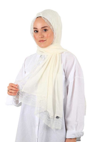 Bursa İpek Ecru Narrow Guipure Mevlüt Cover