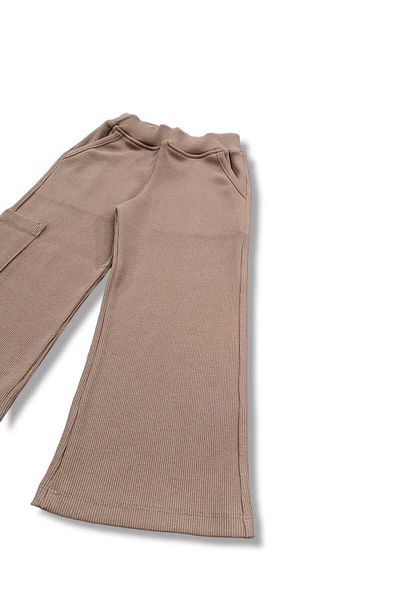 BOBBY JR KİDSWEAR GIRL'S TROUSERS WITH SIDE POCKETS WID LEG CASSUIT