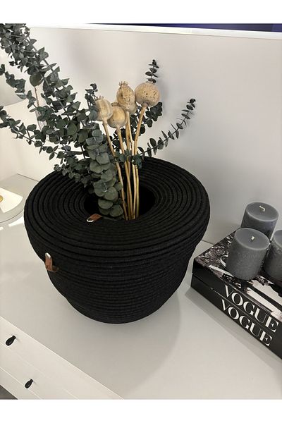 MaVaux Coș de gunoi Patrick Jute Straw Look, Coș decorativ, Coș de gunoi din hârtie