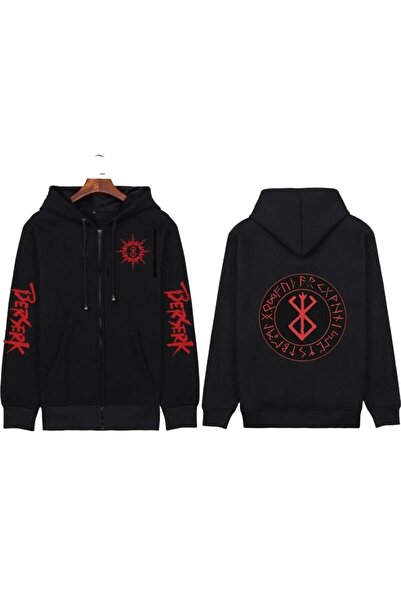 Tarzsokak Berserk Anime Fermuarlı Hoodie Model 100 12283