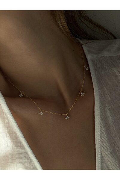 Sade Accessory Sıralı Küçük Kelebek Kolye