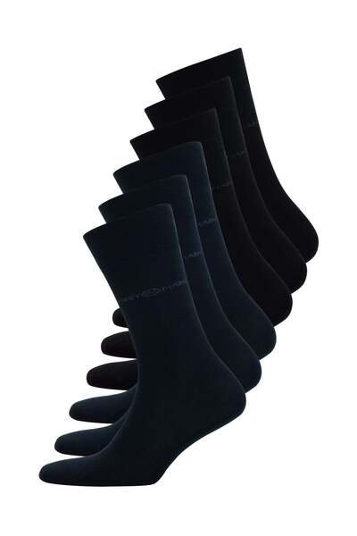 WESTMARK LONDON Set of 6 Black Navy Blue Cotton Blended Classic Men's Socks C...