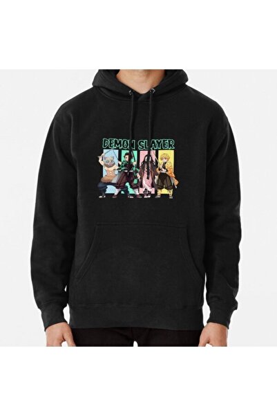 Tarzsokak Hanorac Anime Demon Slayer pentru Bărbați 15372 Negru