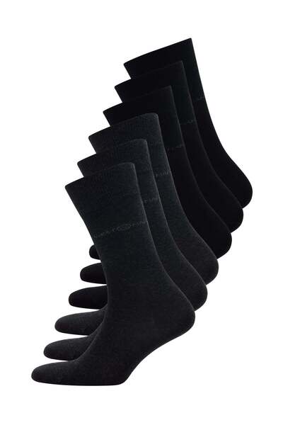WESTMARK LONDON 6-Piece Black Anthracite Cotton Mixed Classic Men's Socks Set...