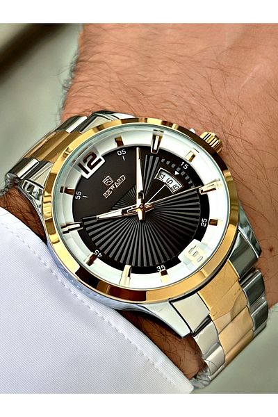Reward Silver Color Classic Calendar Steel Strap Men's Wristwatch + BRACELET WITH GIFT