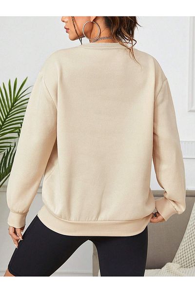 PALPİTO Γυναικείο φούτερ με στάμπα Mink Cowboy Oversize