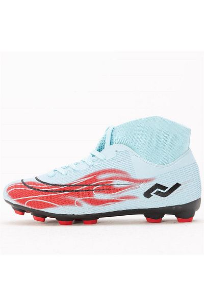 Jump 29676 Albastru Albastru Detaliu de culoare cu model șiret șosete glezne ghete pantofi de fotbal