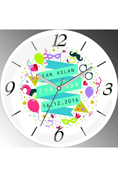 ART HEDİYE Fiul meu are 2 ani, diametrul este de 30 cm, ceas de perete din st...