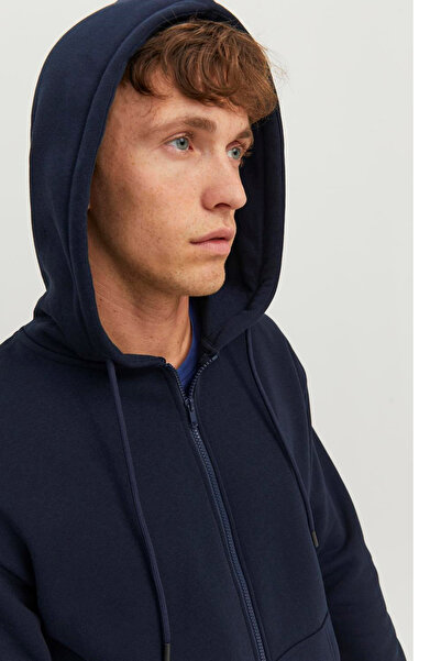 Jack & Jones JJebradley Erkek Kapşonlu Φούτερ Zip Hood Noos