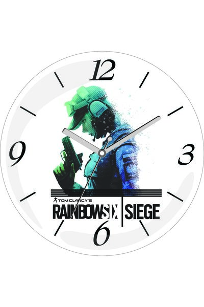 ART HEDİYE قوس قزح ستة الحصار قطرها 30 سم كتم تدفق منحني الزجاج الحقيقي ساعة ...