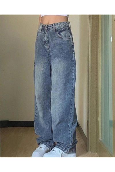 Toum gzm Blue Washed Baggy Jean
