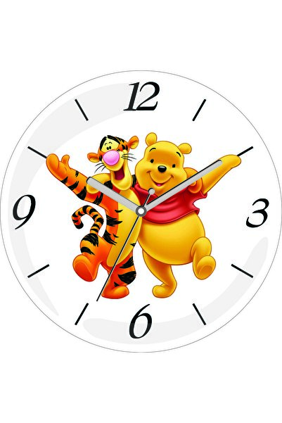 ART HEDİYE Διπλό ρολόι τοίχου Winnie The Pooh, διάμετρος 30 εκ., αθόρυβο, με ...