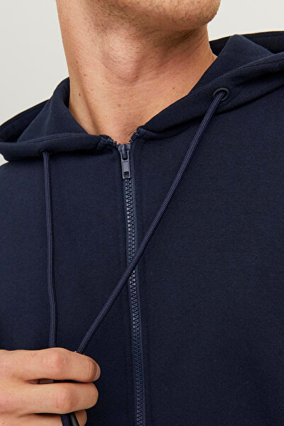 Jack & Jones JJebradley Erkek Kapşonlu Φούτερ Zip Hood Noos