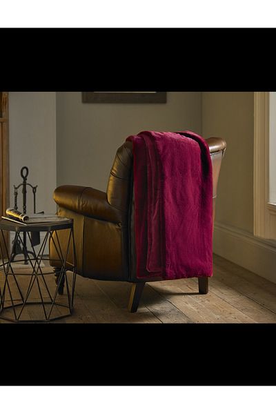arslan deco Battal Burgundy Fleece Blanket, Bedspread, Winter Sheet 180 Cm * 220 Cm