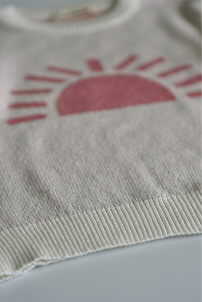 Vennusbaby 100% Cotton Crew Neck Children's Patterned Knitwear Sweater