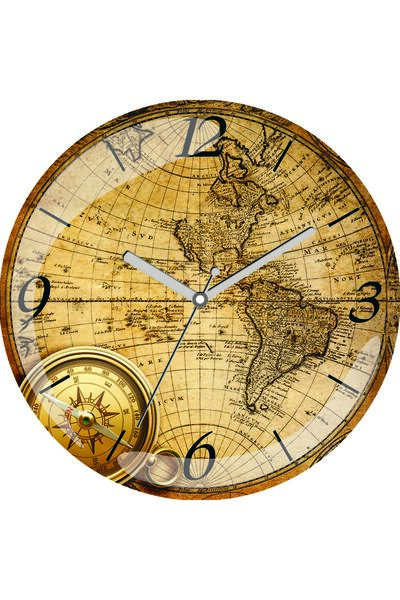 ART HEDİYE Cel mai bine vândut ceas de perete din sticlă reală cu busolă, har...