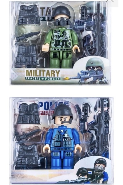 YTOYS Polis-asker Aksesualı Yapı Oyuncak Adamlar Liss Çarşı Yapı Oyuncak