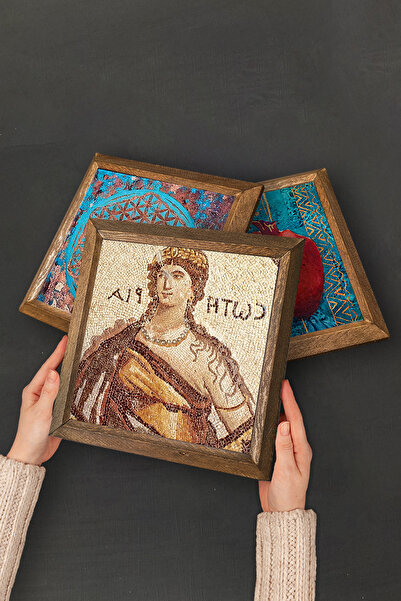 Pinecone Van Gogh the Church at Auvers, Bedroom Stone Wall Painting Wall Decor with Wood Frame -W2-396-