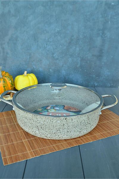 şirin eşyalarım OMS Induction Based Granite Flat Pot 30 cm