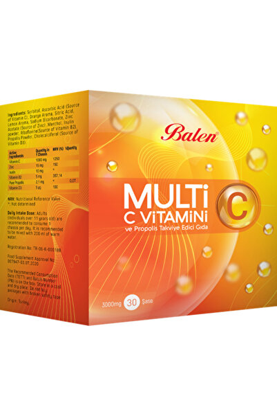 Balen Bln Multi Vitamin C and Propolis Chassis 3000mg*30
