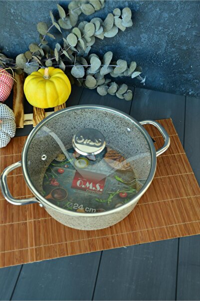 şirineşyalarım OMS İndüksiyon Tabanlı Granit Derin Tencere 24 cm