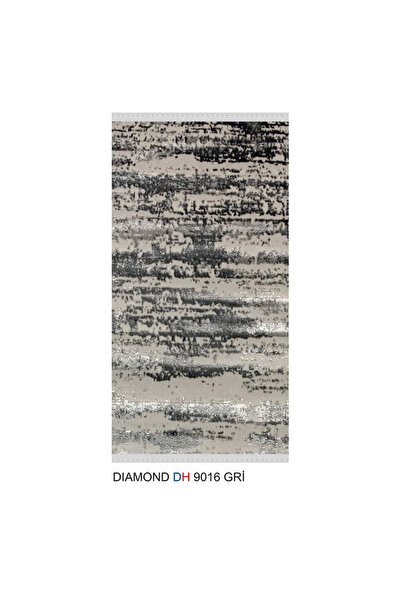 decoser DIAMOND-DH9016-gri Kaymaz Tabanlı Modern Yıkanabilir Kilim Halı