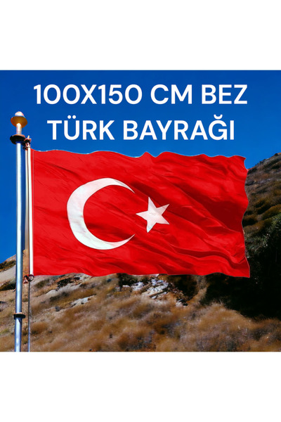 SEYFİKİRTASİYE 100x150 CM BEZ TÜRK BAYRAĞI **KALİTELİ KUMAŞ MALZEME**