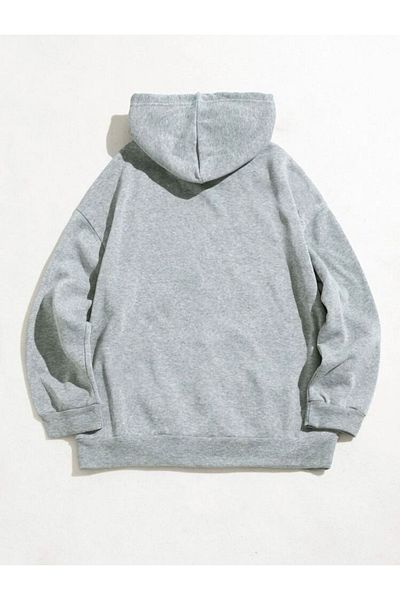 Josette Γκρι Boston printed oversize φούτερ με κουκούλα χειμώνα