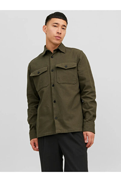 Jack & Jones Jack&Jones Erkek Gömlek Ceket Jprroy 3296 Haki/Khaki 13W13JPRROY