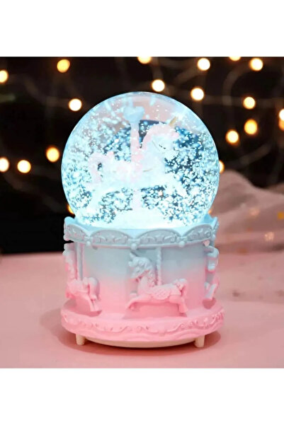 Canderel Atlı Karınca Unicorn Işıklı Kar Küresi