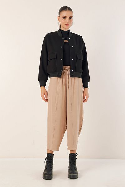 Bigdart 0688 Double Pocket Crop kabát - fekete