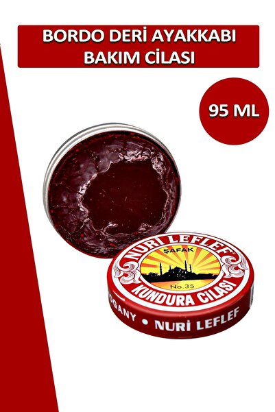 Dopar Bağcık + Nuri Leflef Bordo Deri Ayakkabı Bakım Cilası 95 ML Set